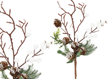 Kunstkersttak - Decoratie - Middenstuk- 33 cm