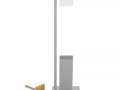 Toiletbutler | Toiletrolhouder | Toiletborstel met houder | Toiletaccessoire | Grijs