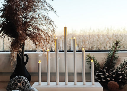 LED Kaarsenbrug | Batterijen | Wit | Warm Wit