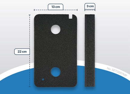 SQOON® Polyurethaan Filter – Geschikt voor Miele Wasdrogers – Vervangt Origineel 9499230 – 220x130x30 mm
