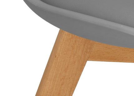 Eetkamerstoel - Gestoffeerd - Grijs - 82 x 44,5 x 41 CM
