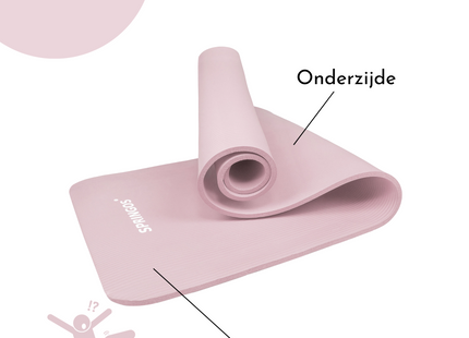 Yoga Mat | Extra Dik (15 mm) | Roze