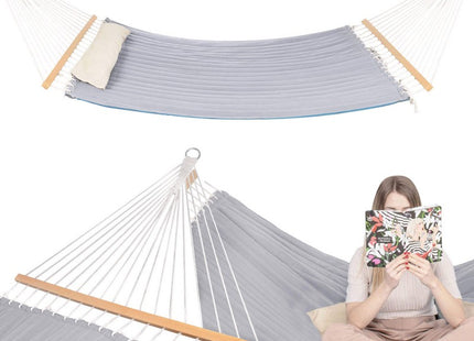 Hangmat | Extra Stevig | Inclusief Kussen | Grijs | 200 x 140 cm