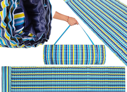 Strandmatras - Opvouwbaar - Kussen - Strepen - 180 X 60 CM - Kleurrijk