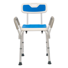 Douchestoel - Afneembare Arm & Rug Leuning - Hoogte Verstelbaar - Antislip - Extra Stevig - Super Licht
