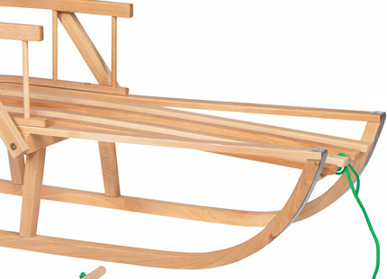 Slee + Rugleuning + Handvat | Sleeën & Accessoires | Winterspeelgoed | Gelakt Beukenhout | Neutraal