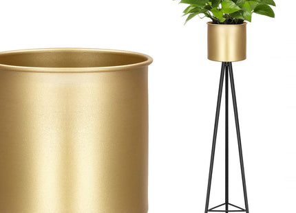 Staande Plantenbak | Plantenbakken | Metaal Zwart/Goud | 73 cm