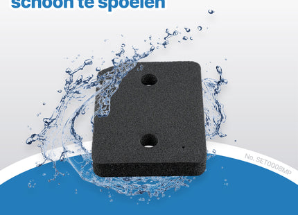 SQOON® Polyurethaan Pluizenfilter voor Miele T1 Wasdrogers – Vervangt 9164761 – 2 Stuks 220cmx133cmx30mm