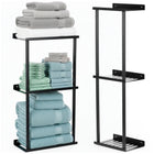 Handdoekhouder - Handdoekrek - Badkamer - Metaal - Zwart  - 77 cm