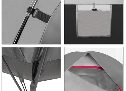 Tunneltent | Kampeertent | Tent | Waterdicht | Klamboe | Hoes | 6 Persoons | Grijs | 450 x 215 x 180 cm