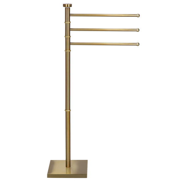 Handdoekrek - Badkamer - Handdoekstang - Handdoekhouder - 3 Armen - Metaal- Goud - 86 cm