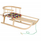 Slee + Rugleuning | Sleeën & Accessoires | Winterspeelgoed | Gelakt Beukenhout | Neutraal/Multicolor
