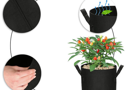 Kweekzak | Plantenzak | Plantenmand | Groeizak | 10 Liter | Zwart