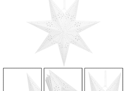 Kerst Ster | Papier | Opvouwbaar | 50 cm | Wit