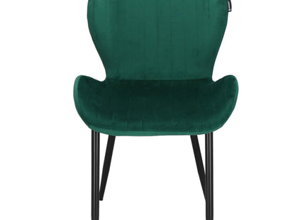 Stoel - Gestoffeerd - Fluwelen - Metaal - Woonkamer - Keuken - Eetkamer - Interieur - Groen