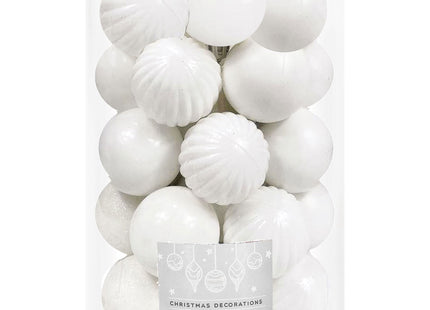 Kerstballen | 20 Stuks | 6 cm | Wit