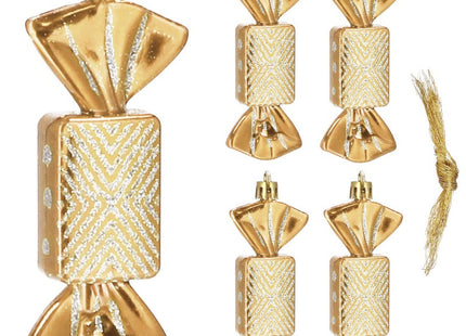Kersthanger | Kerstsnoepje | Goud | 5 Stuks
