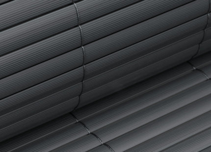 Balkonscherm - Privacyscherm - Hoge Kwaliteit - Waterbestendig - UV-bescherming - 1x4 m - Antraciet - PVC