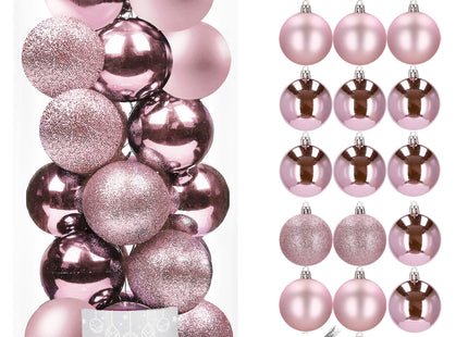 Kerstballen | 20 Stuks | 4 cm | Roze