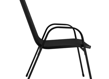 Tuinstoelen | Tuinstoelen | Staal | Textileen | 1 Stuks | Zwart | 120 Kg