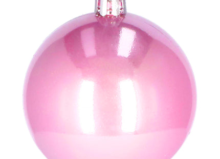 Kerstballen | 30 Stuks | 6/5/4 cm | Roze
