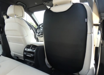Carpassion Autostoel Beschermer Achterkant + Autostoelhoes – Autostoelhoes – Kick Mat - Voorstoelbeschermer – Stoelbeschermer Auto  - Zwart