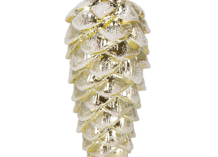 Kerstboomhanger Dennenappels | 6 Stuks | 14 cm | Witte Glitters