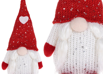 Kerstkabouter - Gnome - Dame - Kerstversiering - 28 cm