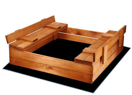 Zandbak - Met Deksel - Met Bank - Inclusief Gronddoek  - Geïmpregneerd - 98 x 94 CM