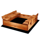 Zandbak - Met Deksel - Met Bank - Inclusief Gronddoek  - Geïmpregneerd - 98 x 94 CM