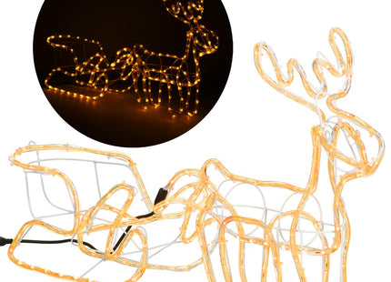Rendier Met Slee | 192 LED Lampjes | Warm Wit