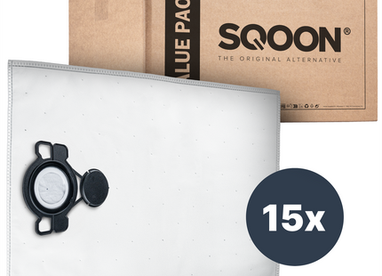 SQOON® Stofzuigerzakken Geschikt voor Nilfisk Alto / WAP / KEW AERO 20/25/26 Series - 15 Stuks