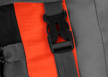 Backpack - Rugzak - Multifunctioneel - Kamperen - Reizen - Regenhoes - Fluitje - 70 Liter - Grijs/Oranje