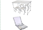 Picknick Tafel Met stoelen - Campingtafel - Campingset - Biertafel - Horeca - Tafel - Stoelen - Opvouwbaar - Wit