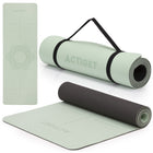 Actiget® Yogamat - Extra Dik - Inclusief Draagriem - 183 x 61 x 0,6 CM - Groen - TPE