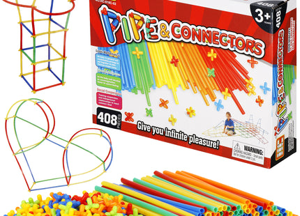 Bouwrietjes - Voor Kinderen - Speelgoed - Educatie - Ontwikkeling - 408 Stuks