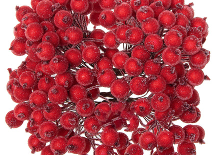 Kunstdecoratielijsterbes - 100 Draden - 200 Lijsterbesbollen - Rood