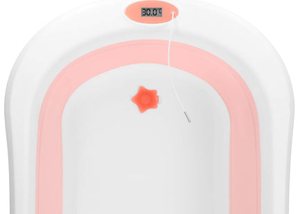 Opvouwbaar Baby Bad - Opvouwbaar - Draagbaar - Met Stop - Thermometer - Tot 12 Maanden - 40 L - Wit - Roze - 79 x 49 x 22 cm