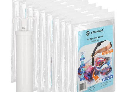 Vacuümzakken Set | 50 x 60 cm | Opbergzakken Kleding | Herbruikbaar | 10 Stuks | Transparant | Inclusief Pomp