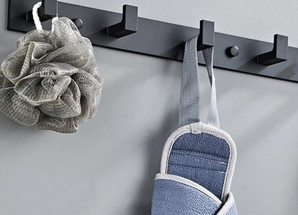 Ophanghaken | Wandhaken | Handdoekhaak | 4 Haken | Zwart
