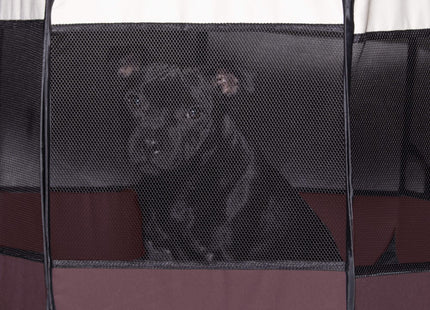 Puppyren | Hondenren | Opvouwbare dierenren | 73 cm | Bruin/Zwart/Beige
