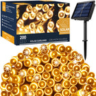 Kerstboomverlichting | met 200 LED Lampjes | 22 M | Warm Wit | Zonne-energie | Indoor | Outdoor