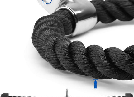 Triceps Touw | Triceps Rope | Roeigreep | Fitness Accessoires | Zwart