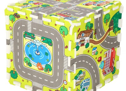 Speelmat | Speelmat Foam | Puzzelmat | Verkeersmat | 9 Puzzelstukken