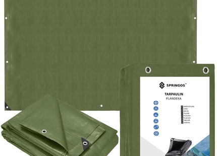 Afdekzeil | Dekzeil | Zeildoek | Waterdicht | PVC | 4 x 6 m | 120 g/m2 | Groen