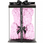 Rozen Beer | Rozenbeer | Rose Bear | Rozen Teddybeer | Liefde | Inclusief Giftbox | 36 x 26 x 26 cm | Roze / Zwart
