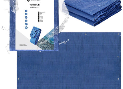 Afdekzeil | Dekzeil | Zeildoek | Waterdicht | PVC | 6 x 4 m | 60 g/m2 | Blauw