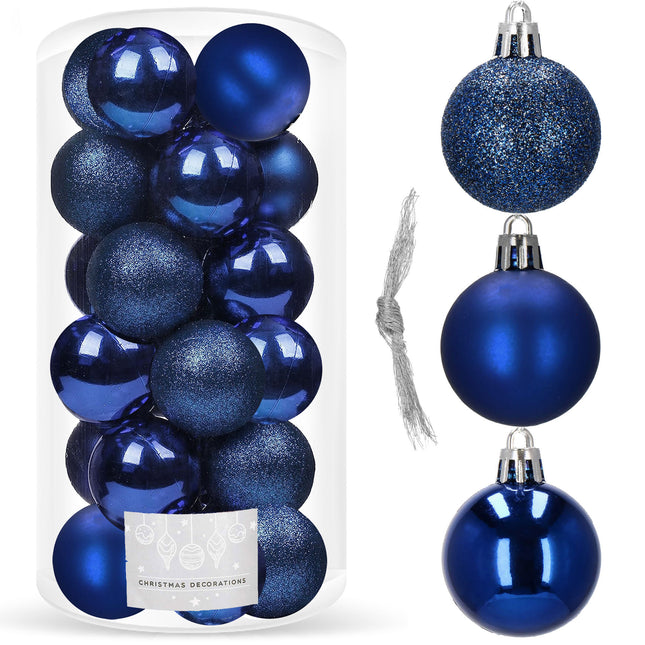 Kerstballen | 20 Stuks | 4 cm | Blauw
