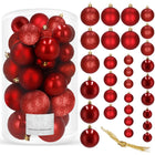 Kerstballen | 30 Stuks | 6/5/4 cm | Rood