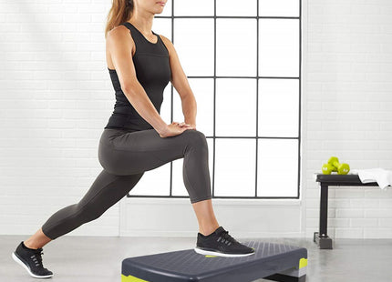 Aerobic Stepper | Verstelbaar | Inclusief Mat | Grijs/Groen